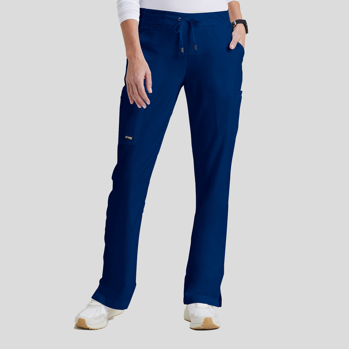 Mia 6-Pocket Low-Rise Straight Leg Scrub Pant | Indigo