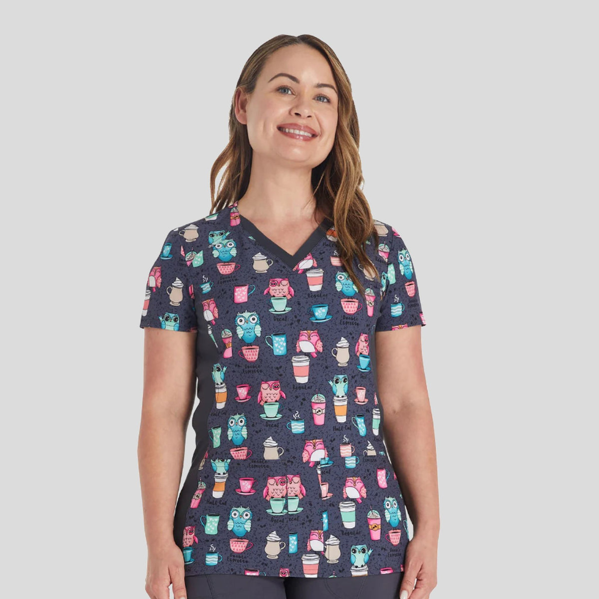 Owl I Need is Coffee Print Top