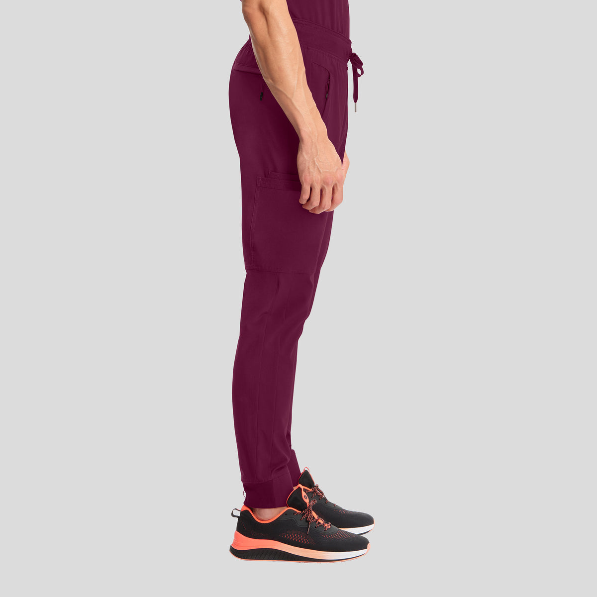 Infinity Men's Drawstring Jogger Scrub Pant | Wine