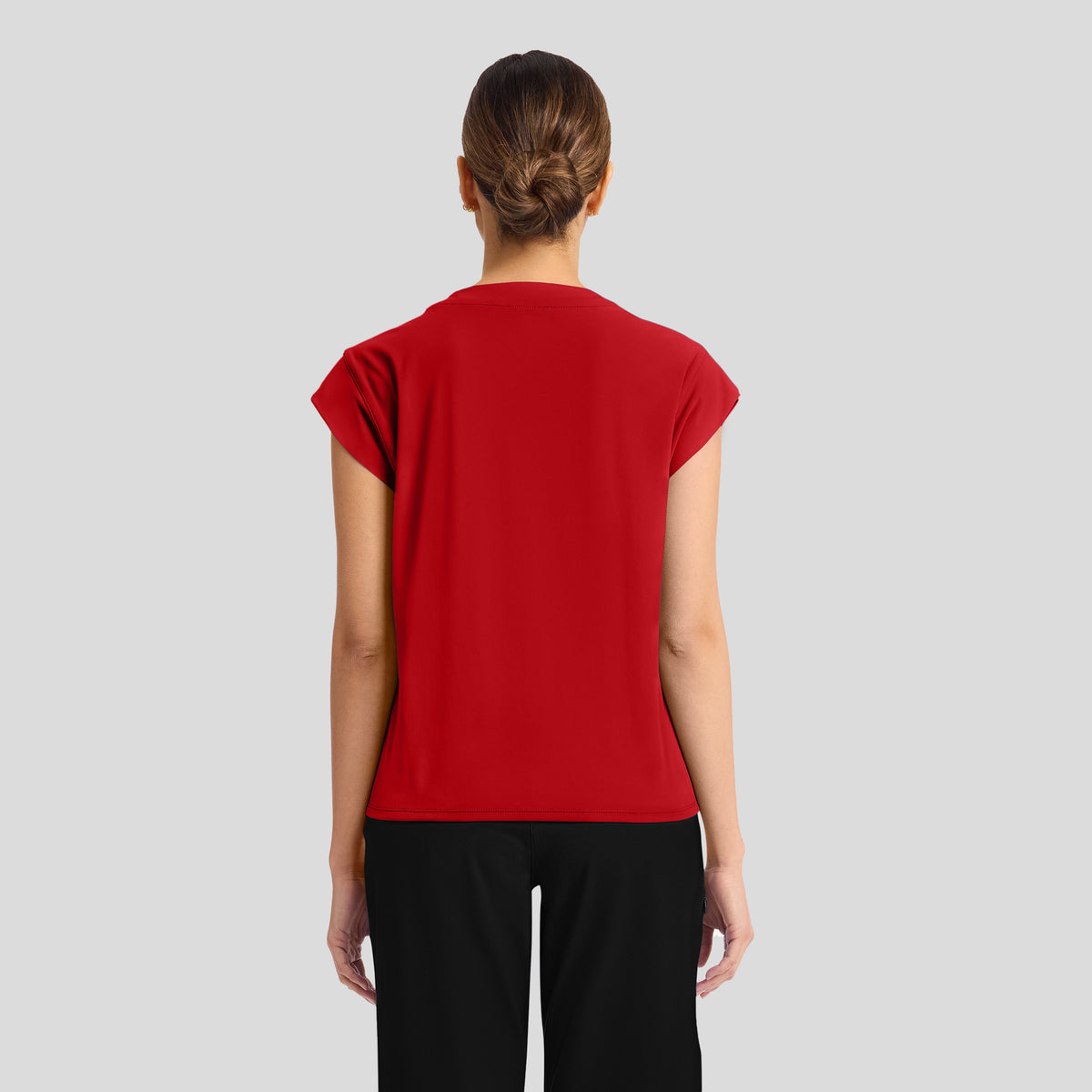 Achieve Crew Neck Scrub Top | Red
