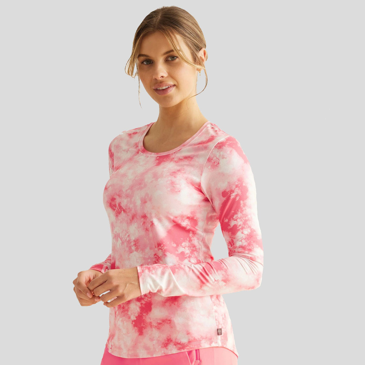 Makayla Long Sleeve Underscrub Tee | French Pink