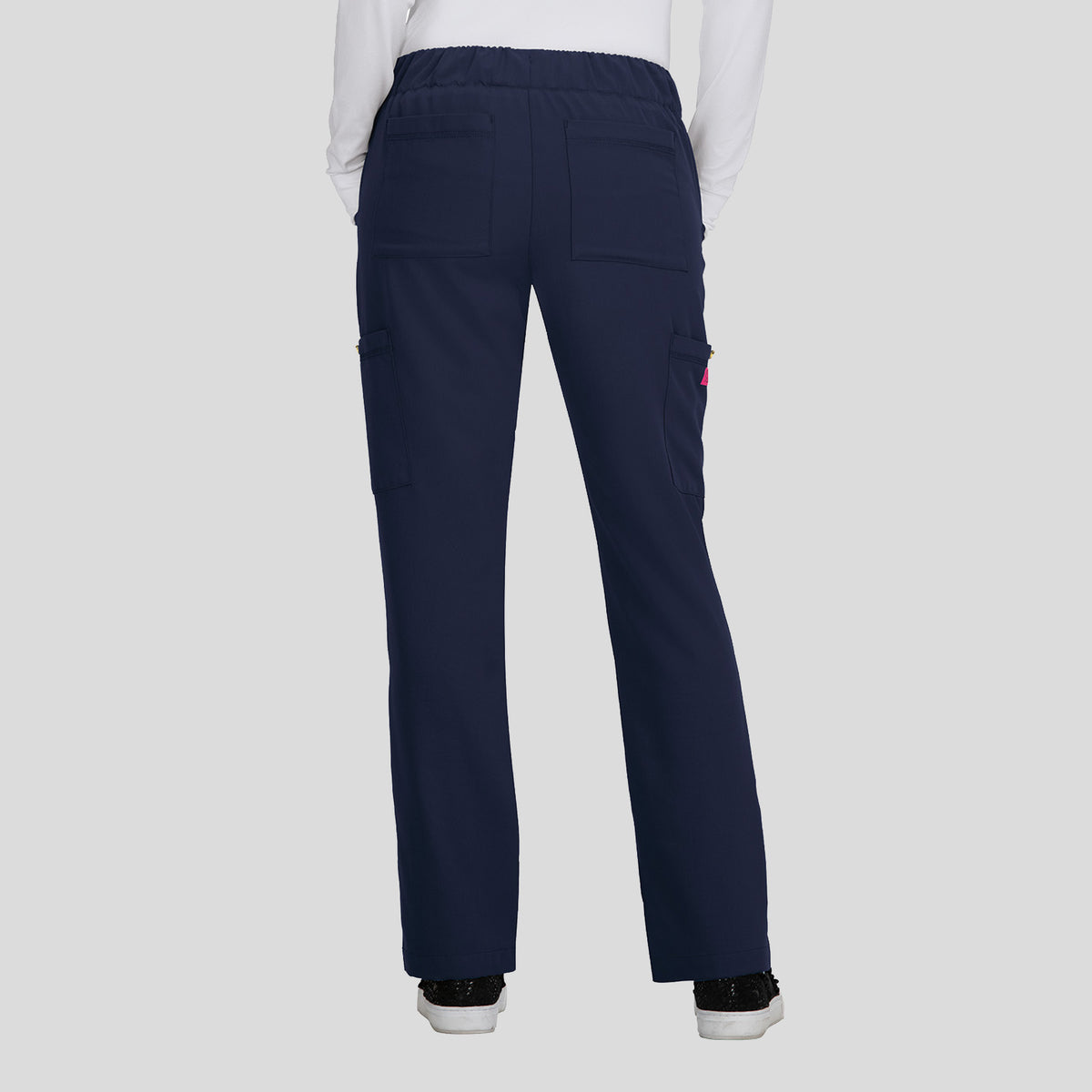 Betsey Johnson Buttercup Women's 6-Pocket Slim Fit Scrub Pants | Navy