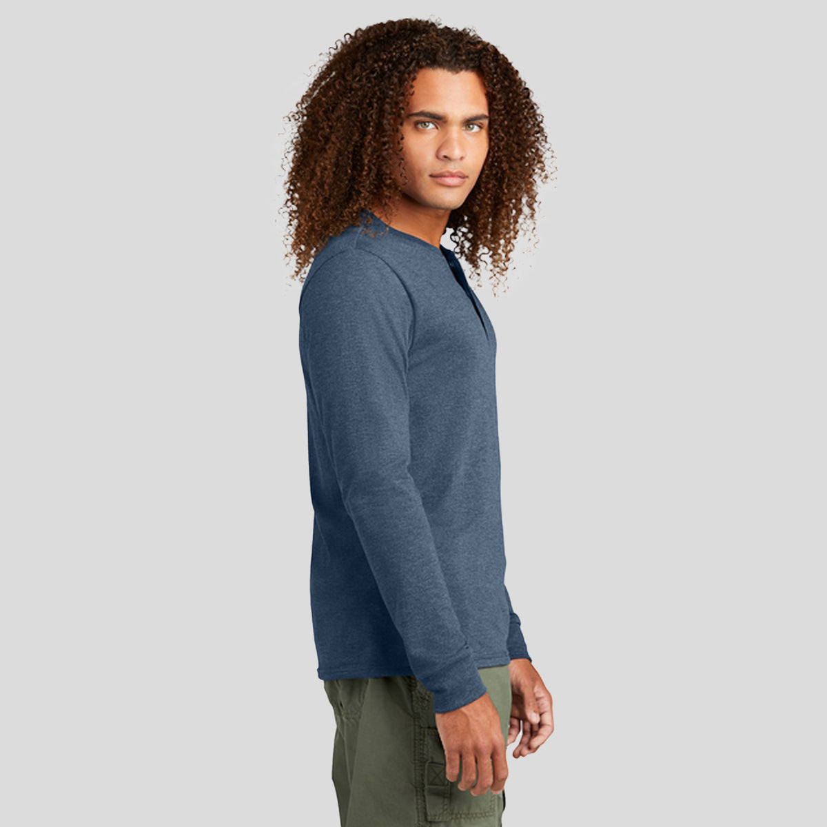 Perfect Triยฎ Long Sleeve Henley | Navy Frost