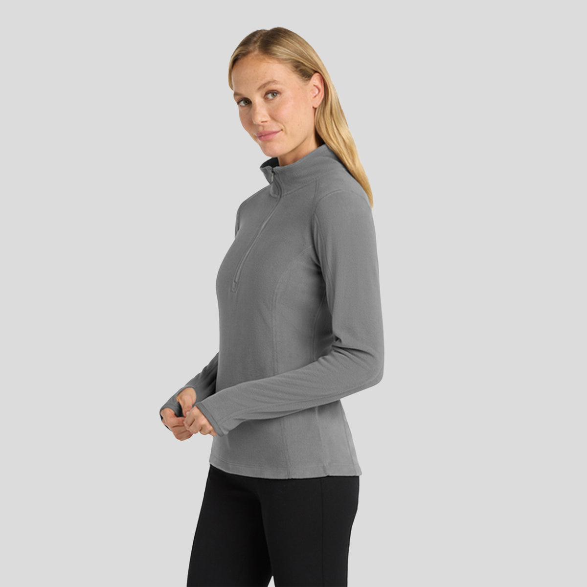 Women's Microfleece 1/2-Zip Pullover | Pearl Grey