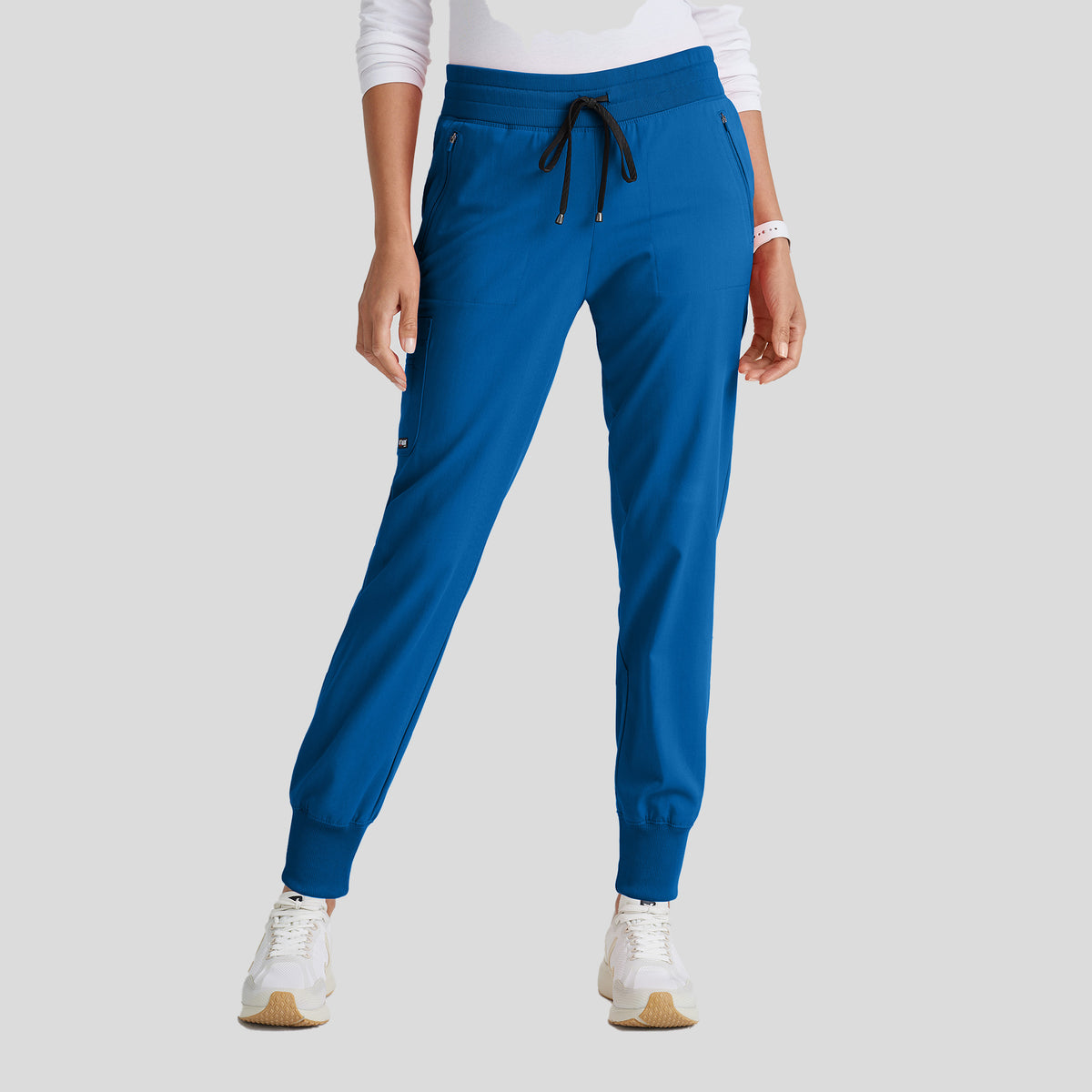Eden 5-Pocket Mid-Rise Jogger Scrub Pant | Royal