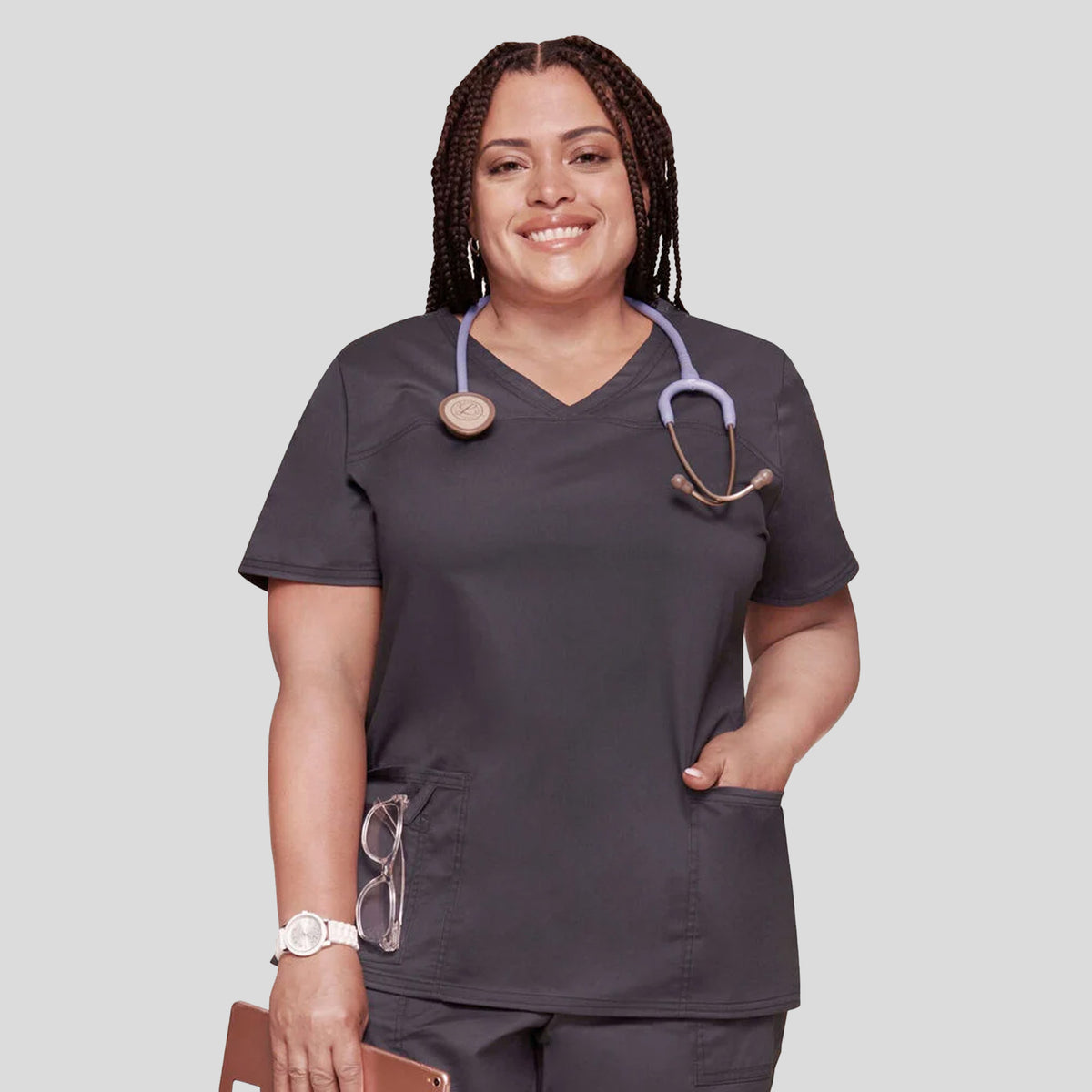 Women's V-Neck | Pewter