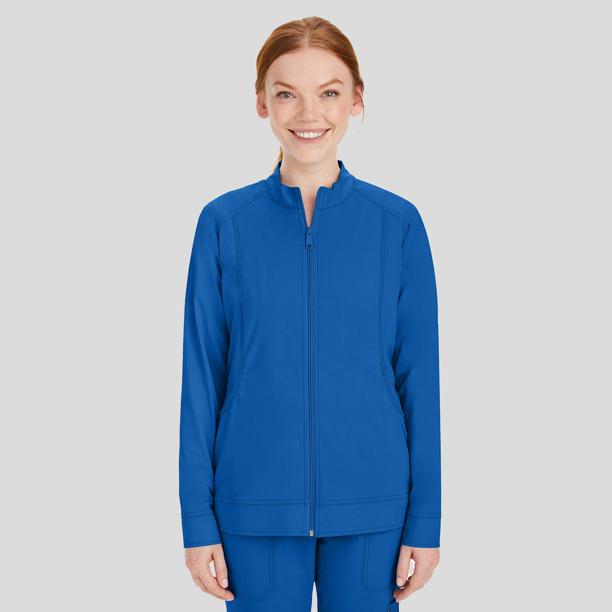 Dakota Zip Front Scrub Jacket | Royal