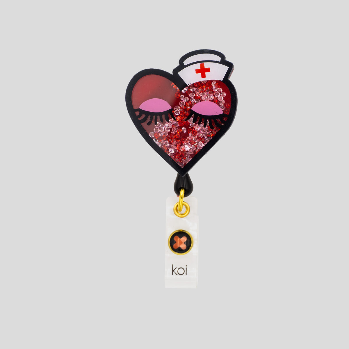 Nurse Heart Shaker Badge Reel