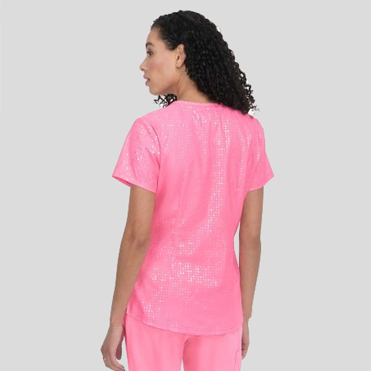 Velora Top | Iridescent Peony Pink