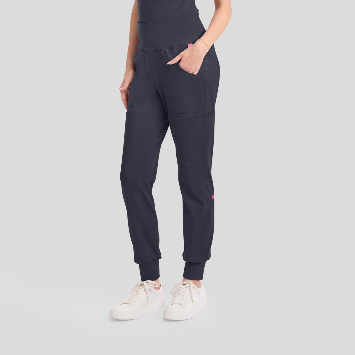 5-Pocket STRETCH High-Rise Cargo Jogger | Pewter