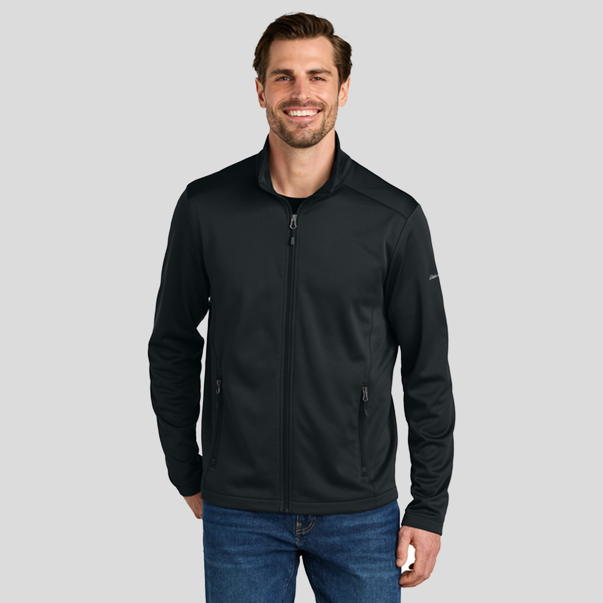 Smooth Mid Layer Fleece Full-Zip | Black
