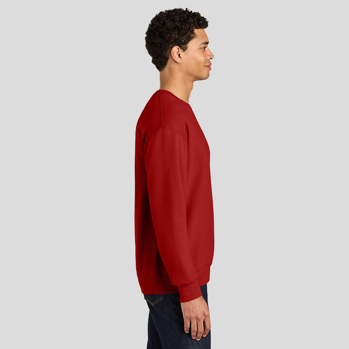 Ultimate™ Unisex CVC Ring Spun Crewneck Sweatshirt | True Red