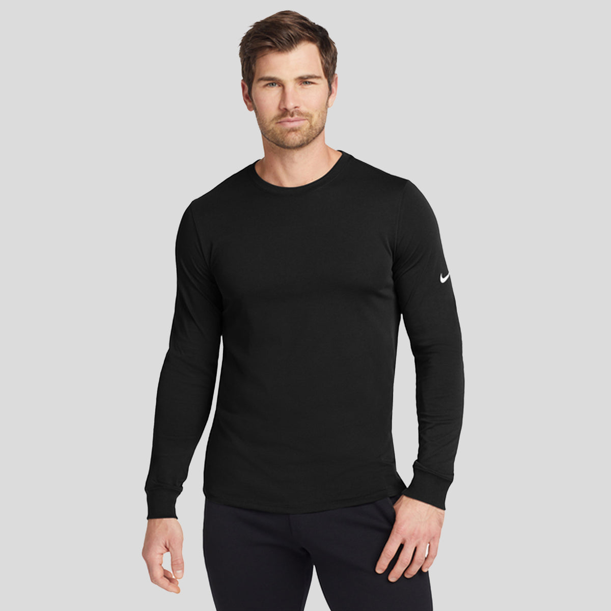 Dri-FIT Cotton/Poly Long Sleeve Tee | Black
