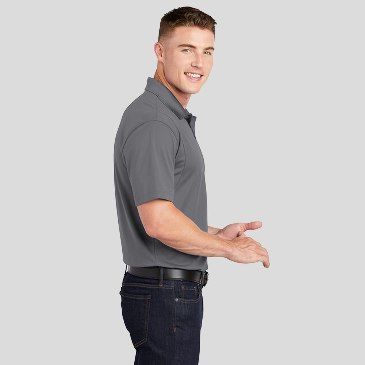 Micropique Sport-Wick® Polo | Grey Concrete
